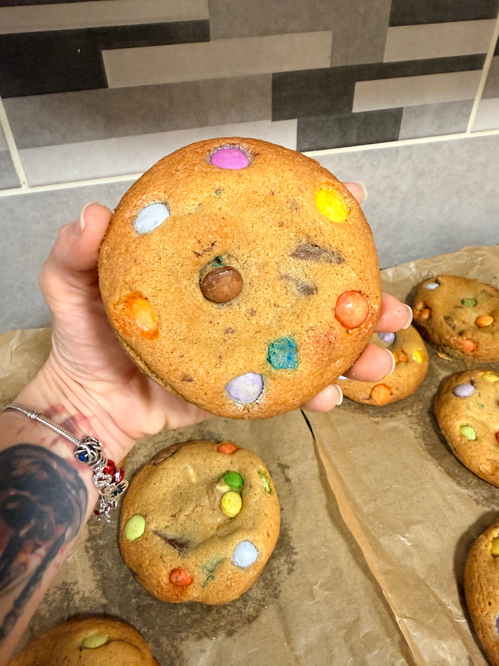 Rainbow M&M’s Cookie