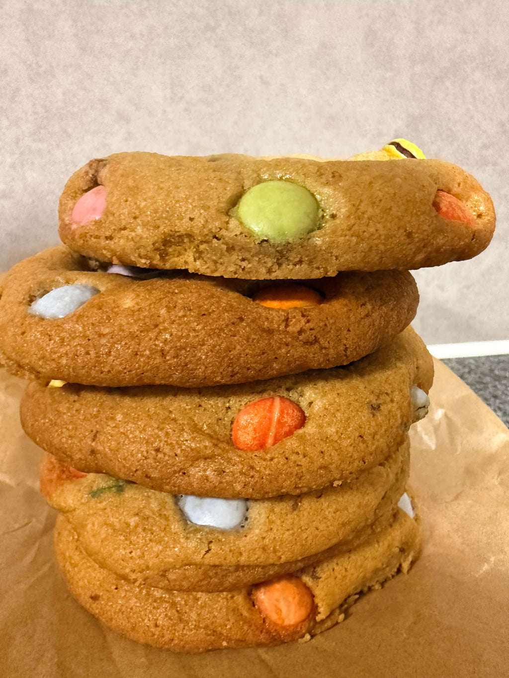 Rainbow M&M’s Cookie